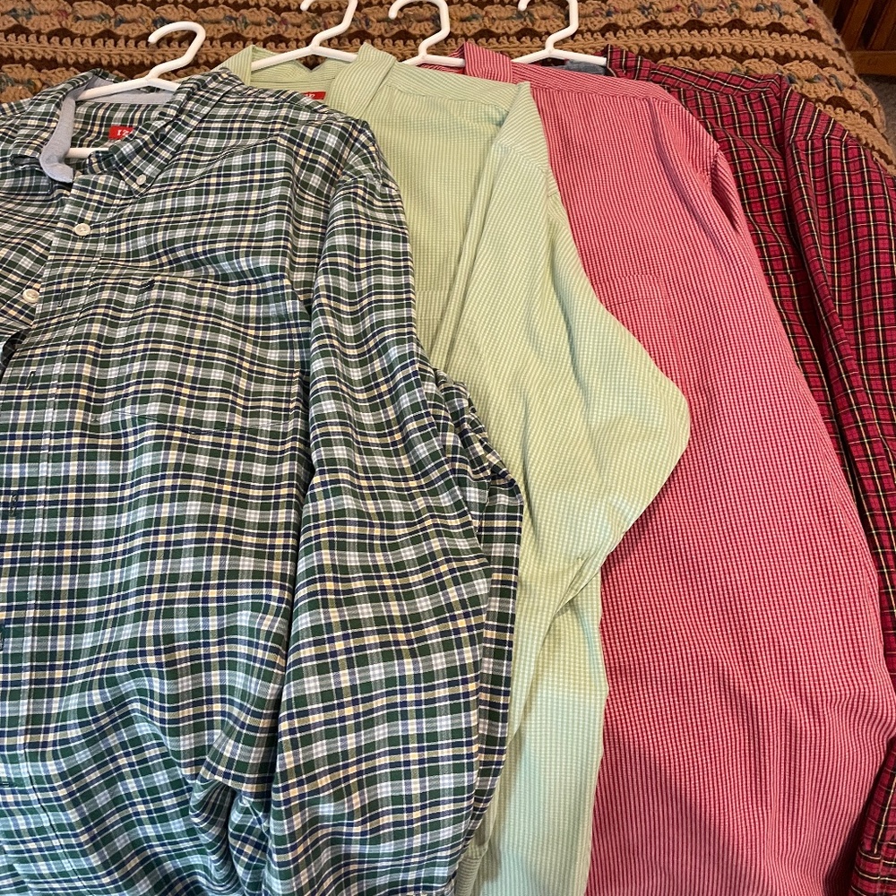 Four Izod long sleeve shirts
